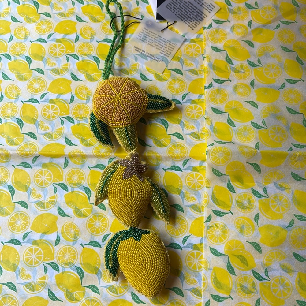 🍋 MAKE LEMONADE BEADED TASSEL 🍋 NWT 🍋